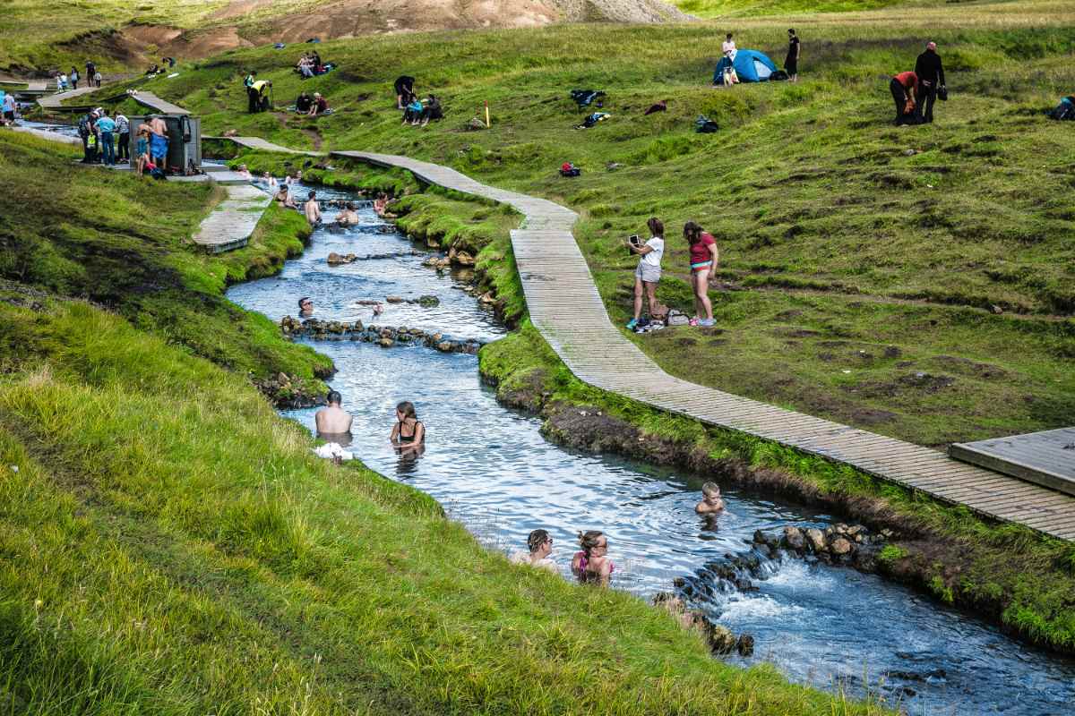reykjadalur hot spring thermal river