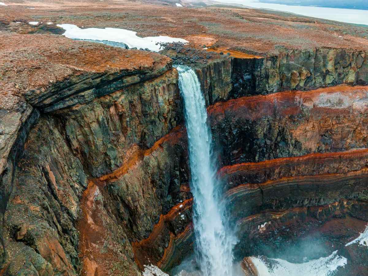 Hengifoss waterfall