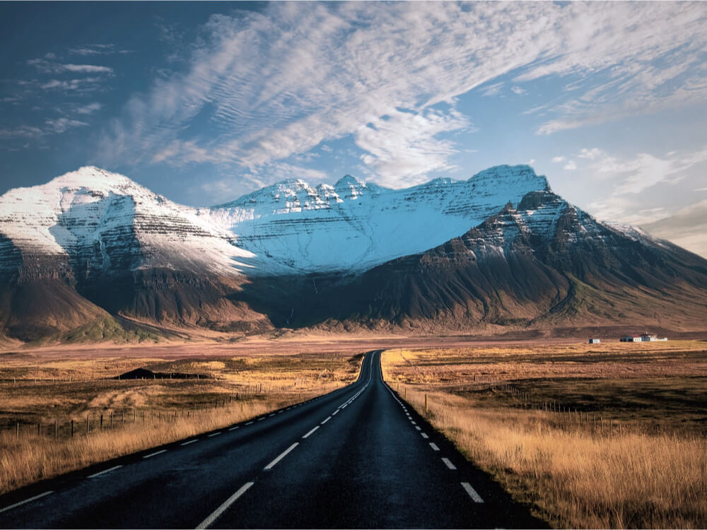 Driving in Iceland in the fall with Kirkjufell views