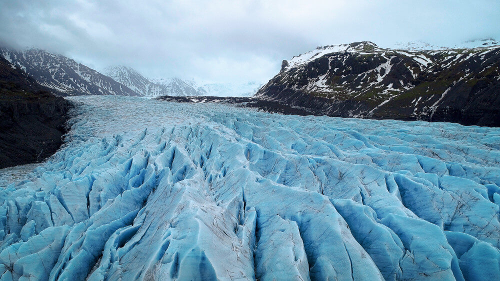 Skaftafell glacier in Vatnajkull National Park