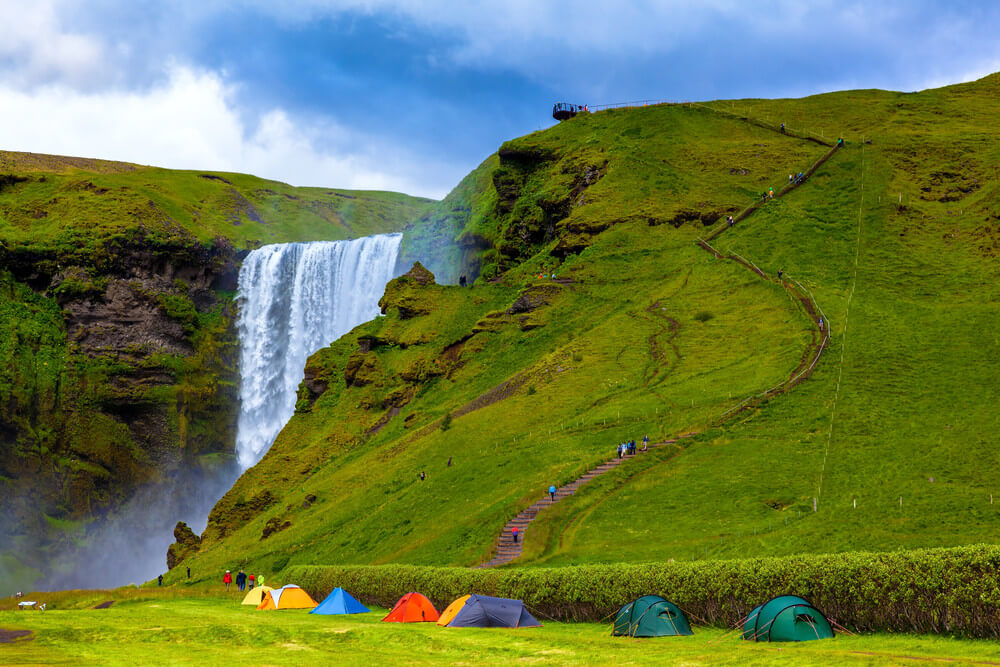 Camping in Iceland during Summer