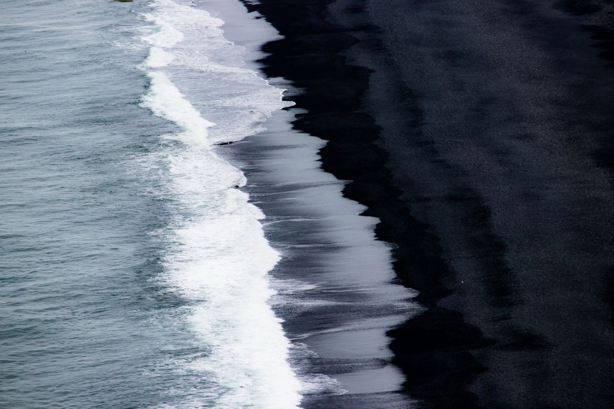Iceland attractions black sand beach