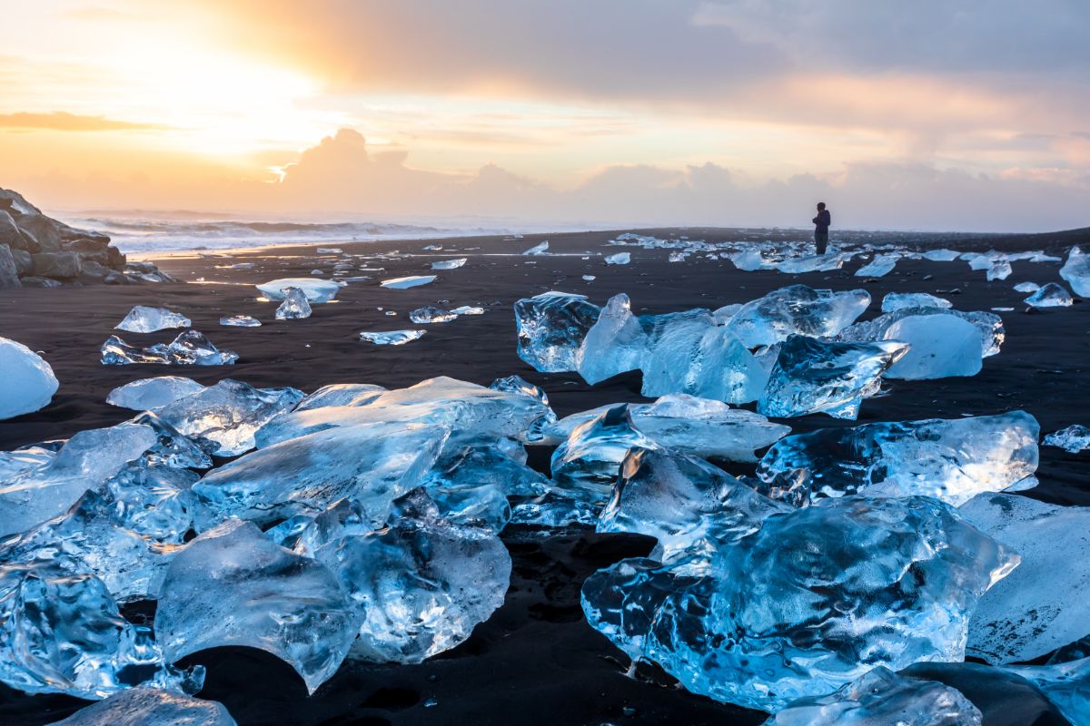 Iceland attractions Diamond beach