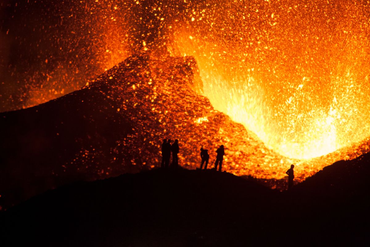 Iceland volcano hike