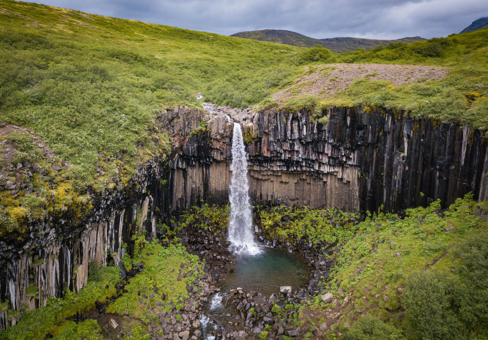 Svartifoss waterfall - Icelands black waterfall