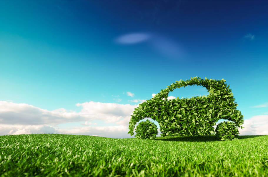 Eco friendly car representation 