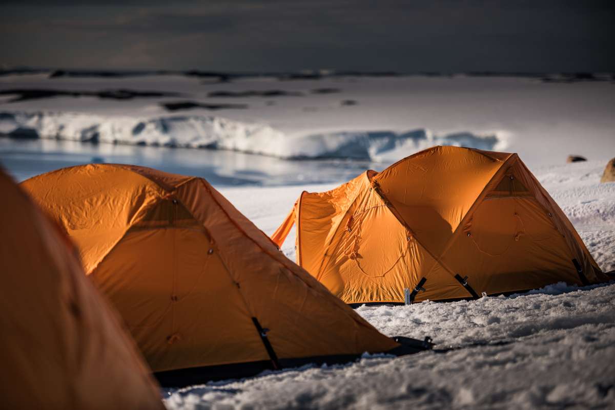Winter camping in Iceland
