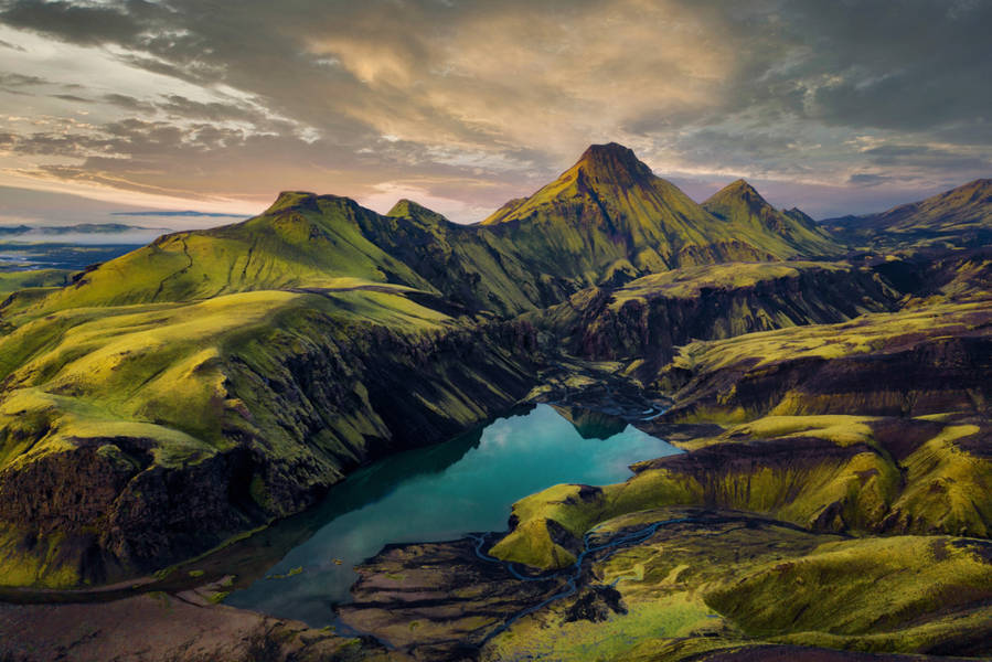 Stunning scenery of the Highlands of Iceland