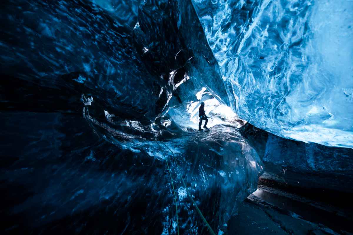 Exploring Ice caves in Iceland