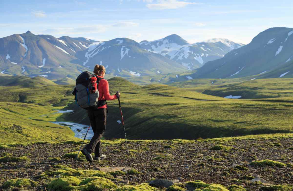 hiking in Iceland in June