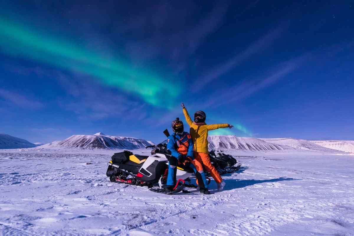 Snowmobiling in Iceland in June
