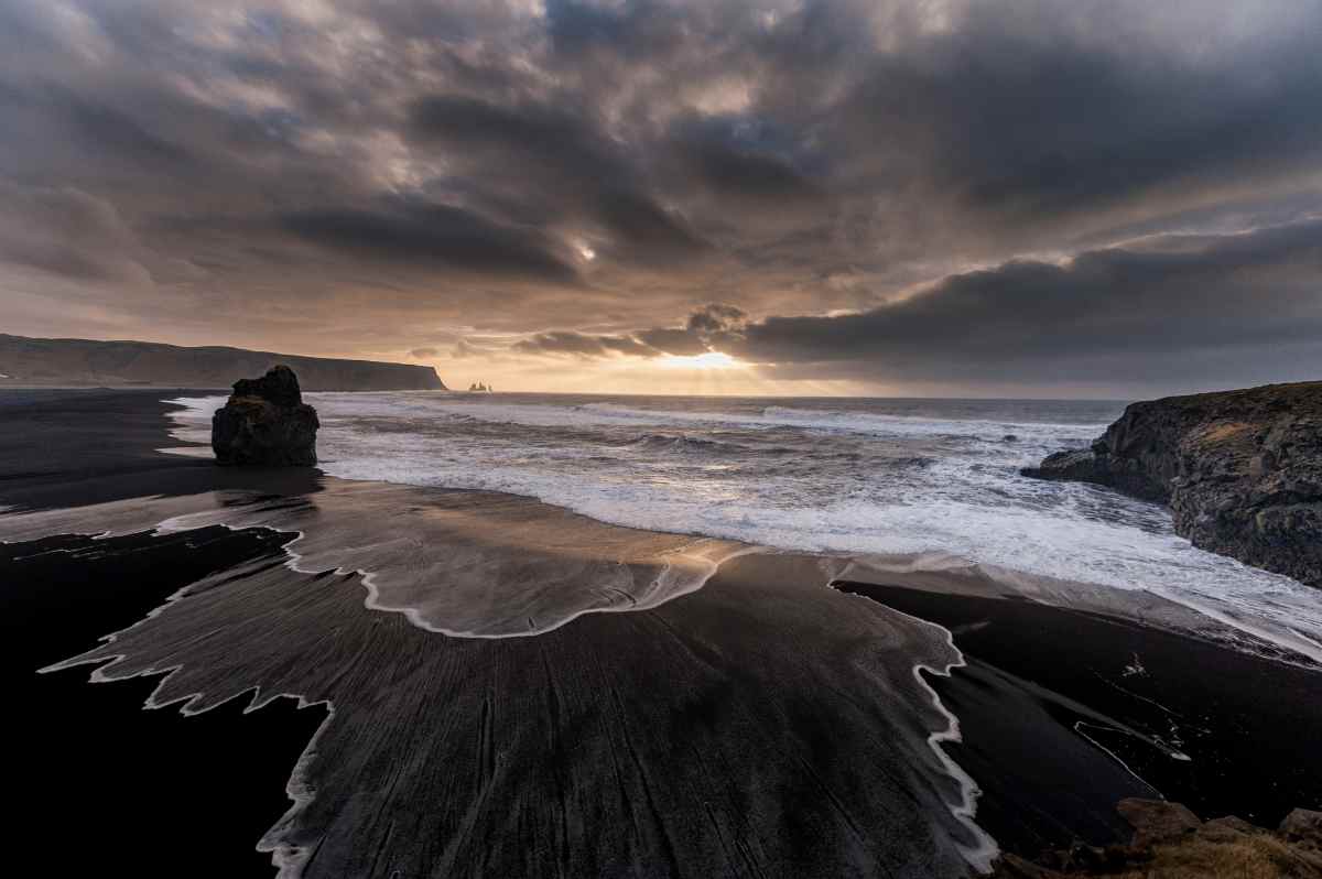Black sand beaches in Iceland