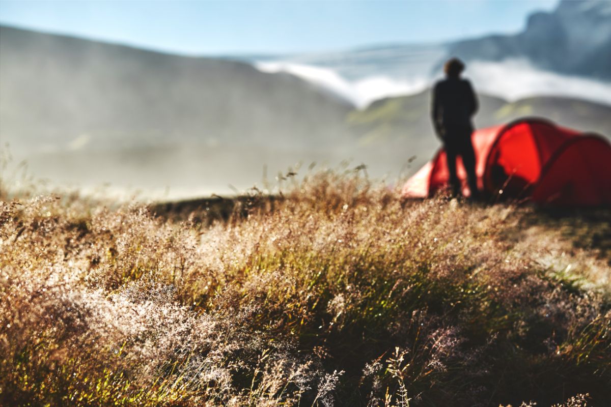 Camping in Iceland during Summer