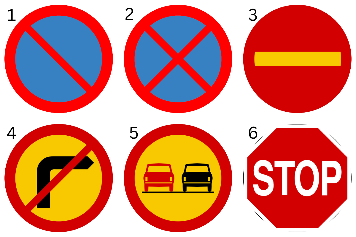 Compilation of Iceland's prohibitory signs