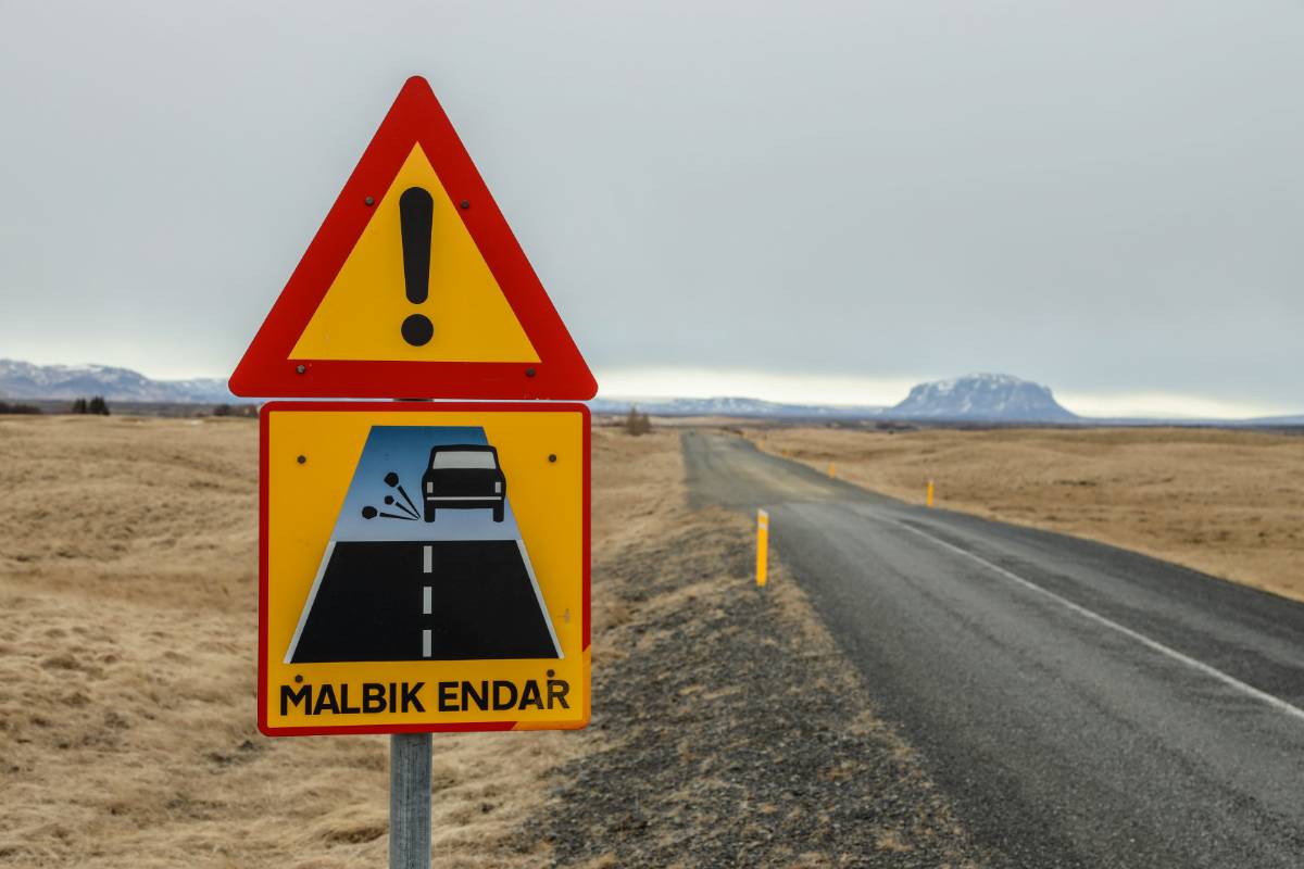 Gravel roads in Iceland