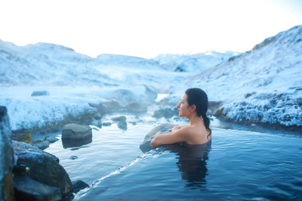 Reykjadalur hot spring thermal river