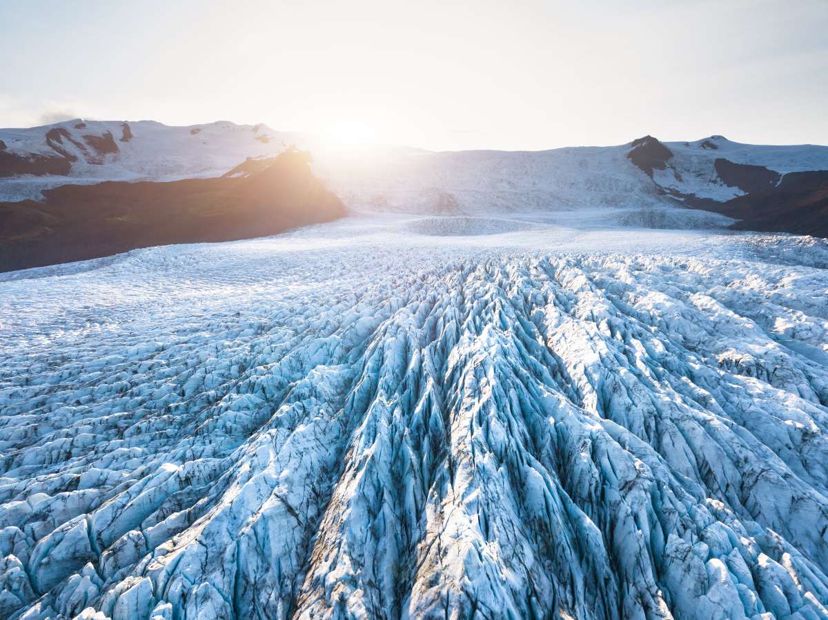 Route of Glaciers in Iceland