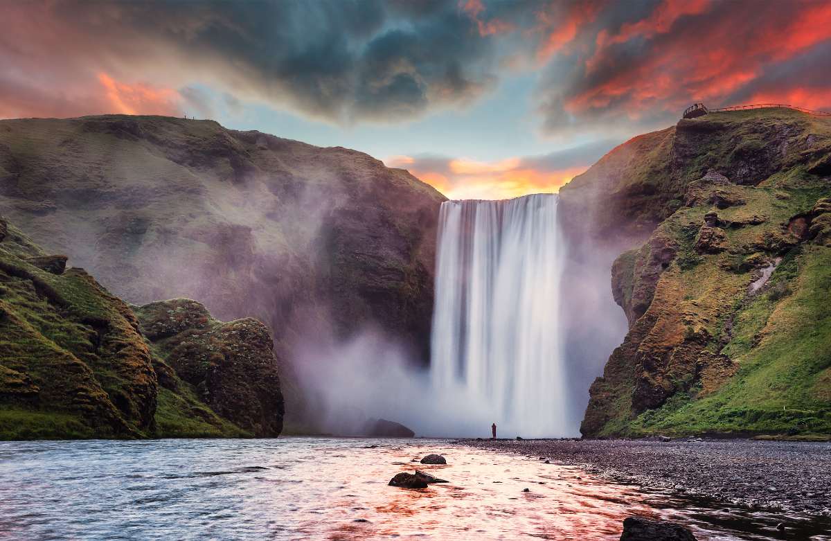 south Iceland itinerary: Skogafoss