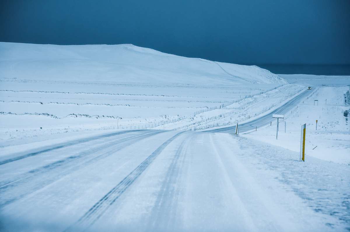 Driving in February, Iceland