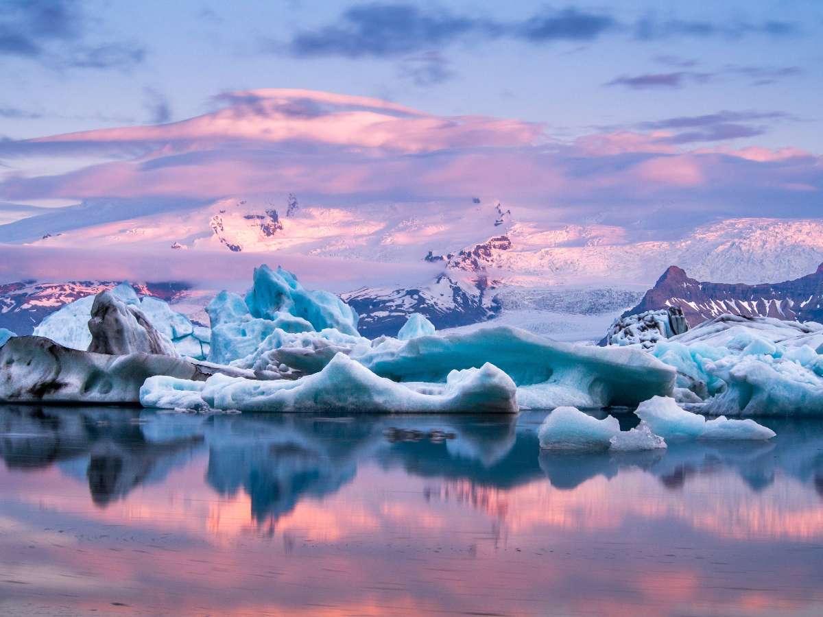 Jökulsárlón during winter