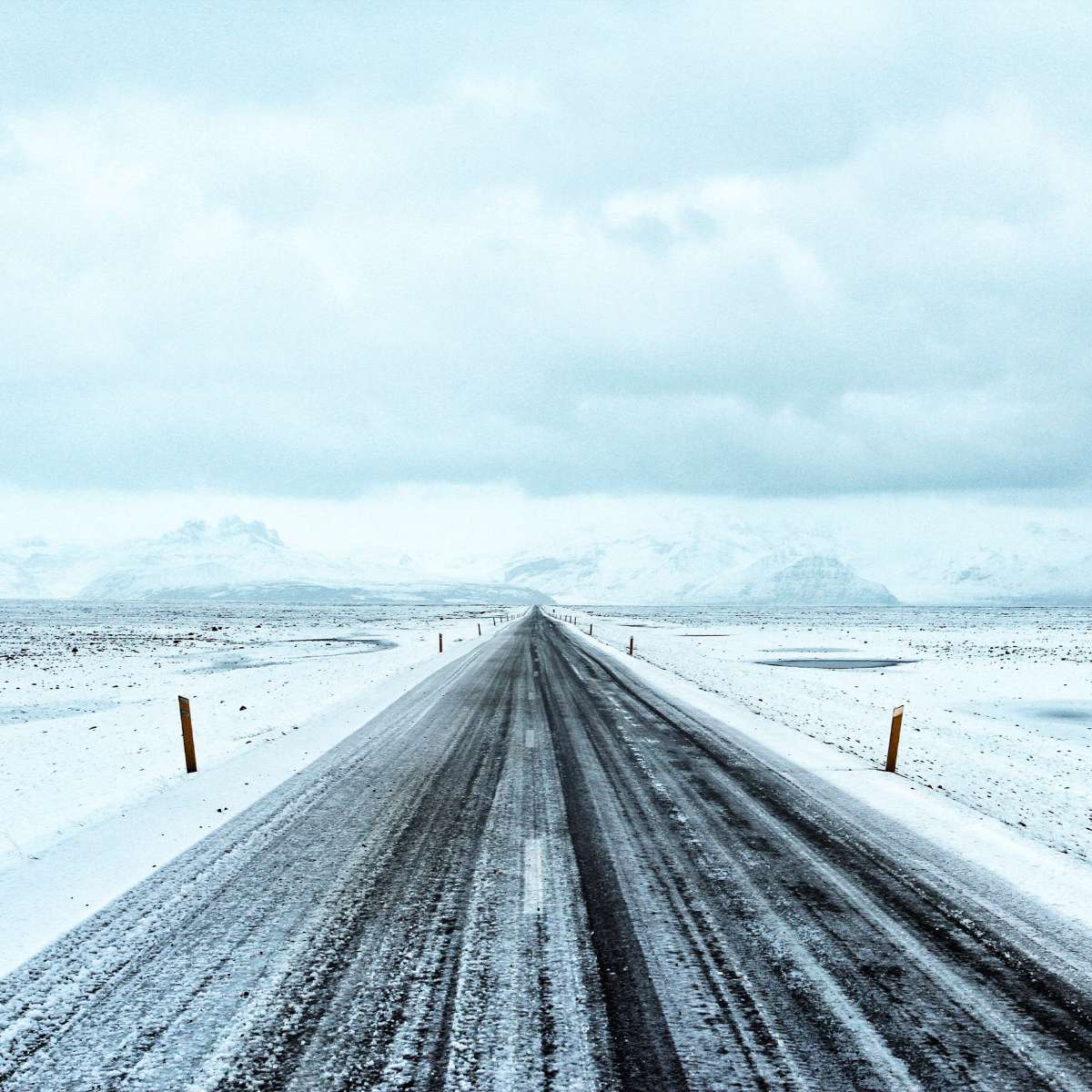 Driving in Iceland during winter