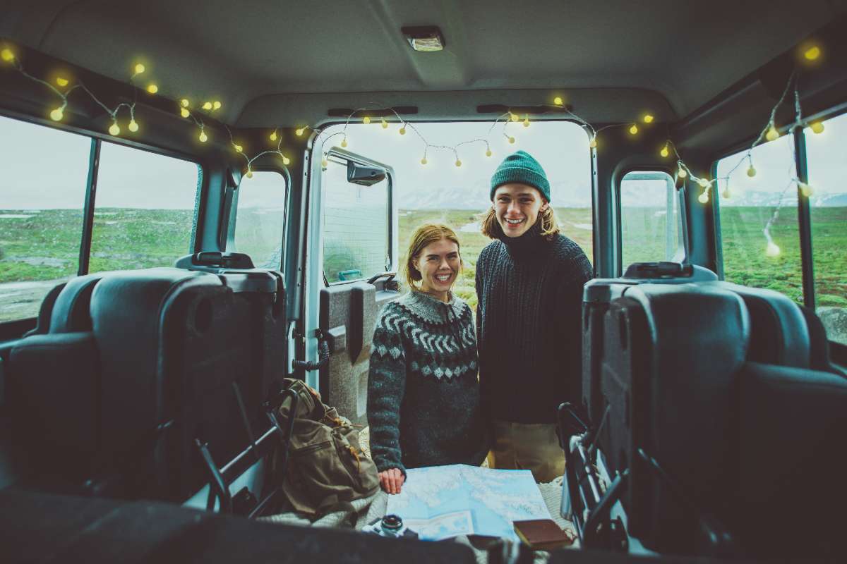 camper van travel iceland Hella in Iceland