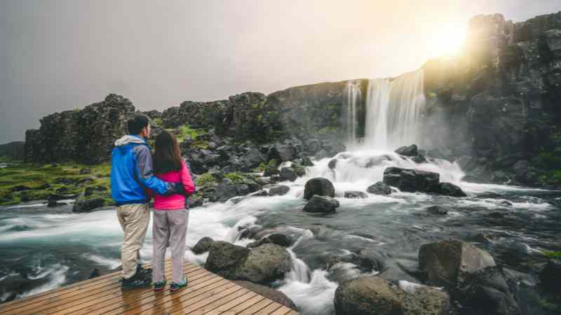 thingvellir national park waterfall
