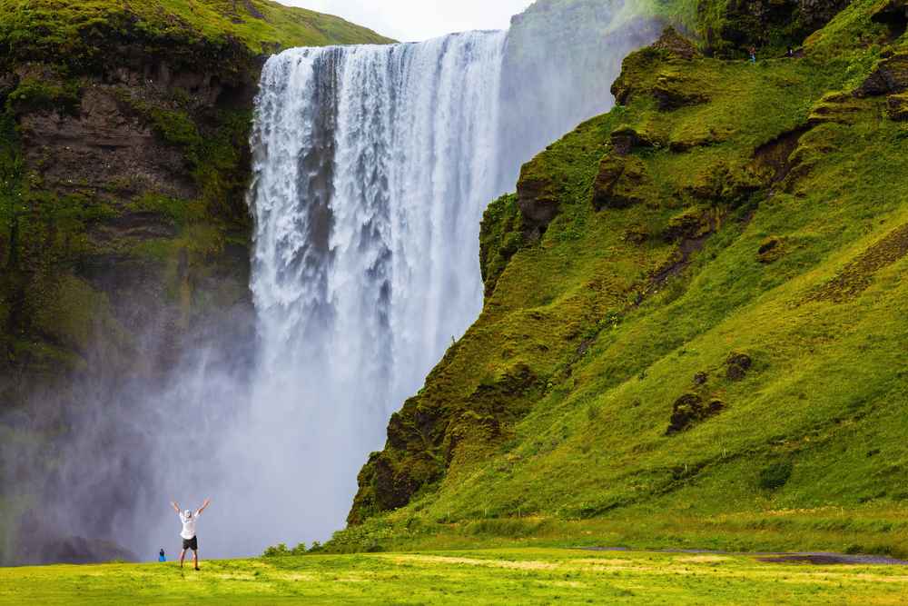 Skogafoss in Iceland in July