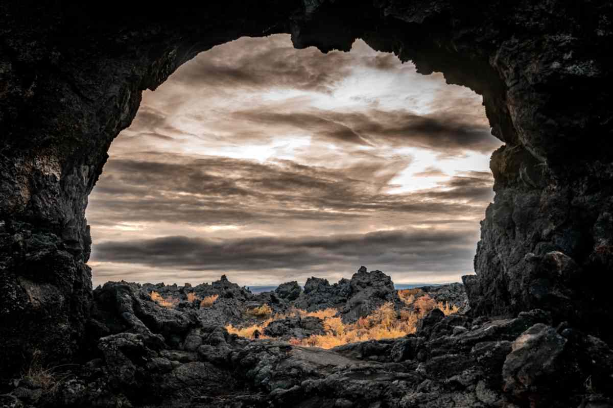 Dimmuborgir Lava Fields on a cloudy day