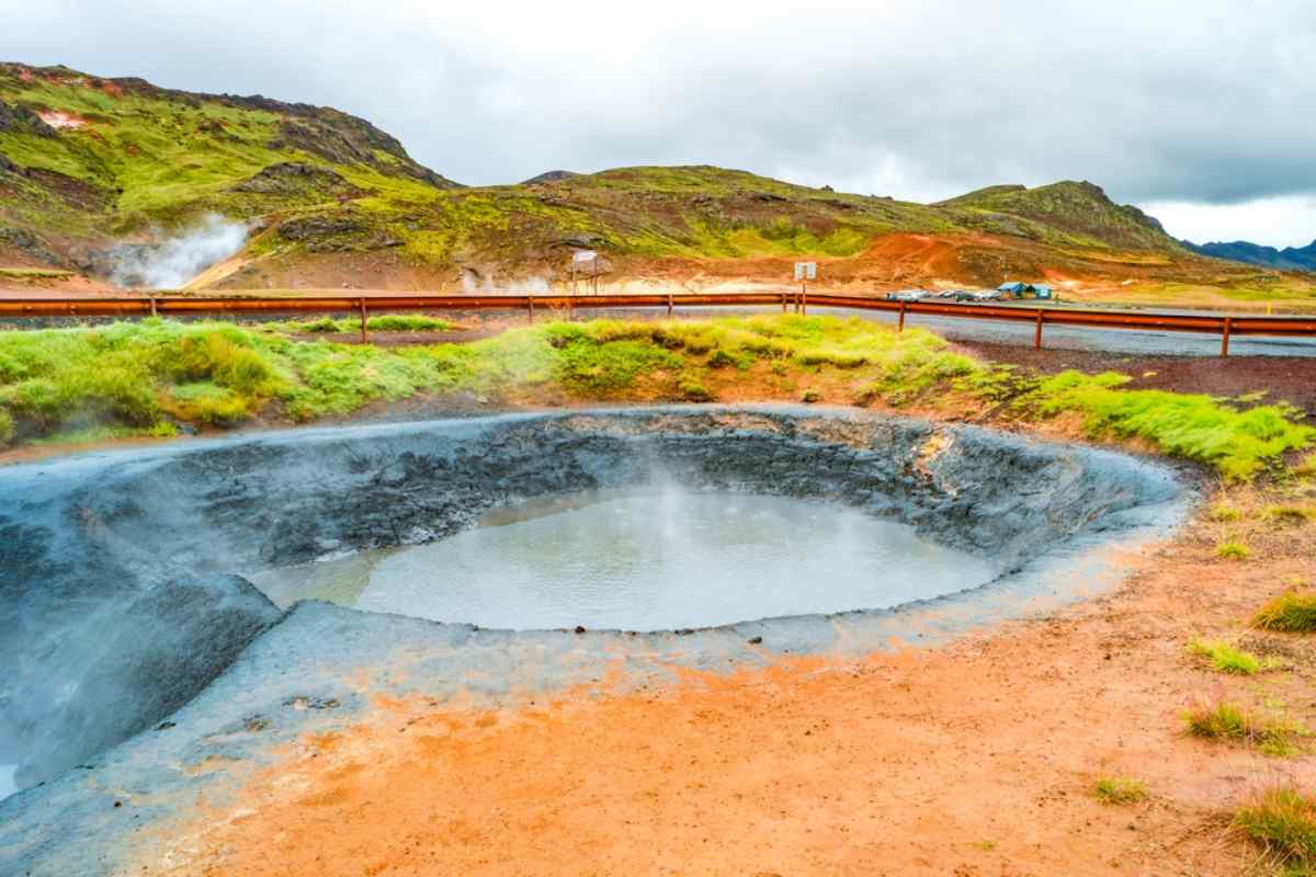 bubbling mud pot at Seltún, Iceland
