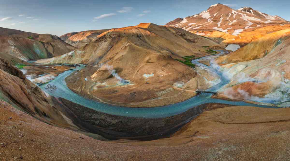 Panoramic views of Kerlingarfjoll mountain range