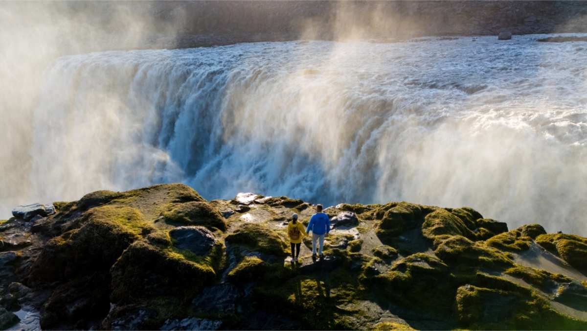 the powerful dettifoss waterfall