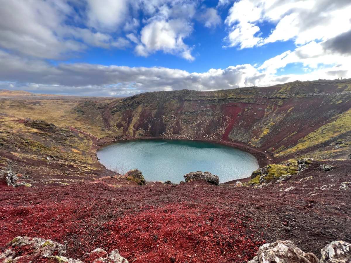 Kerid crater at the golden circle area in Iceland