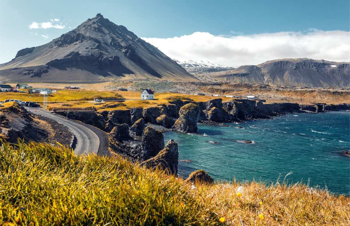 Beautiful cliffs in Iceland's snaefellsnes peninsula