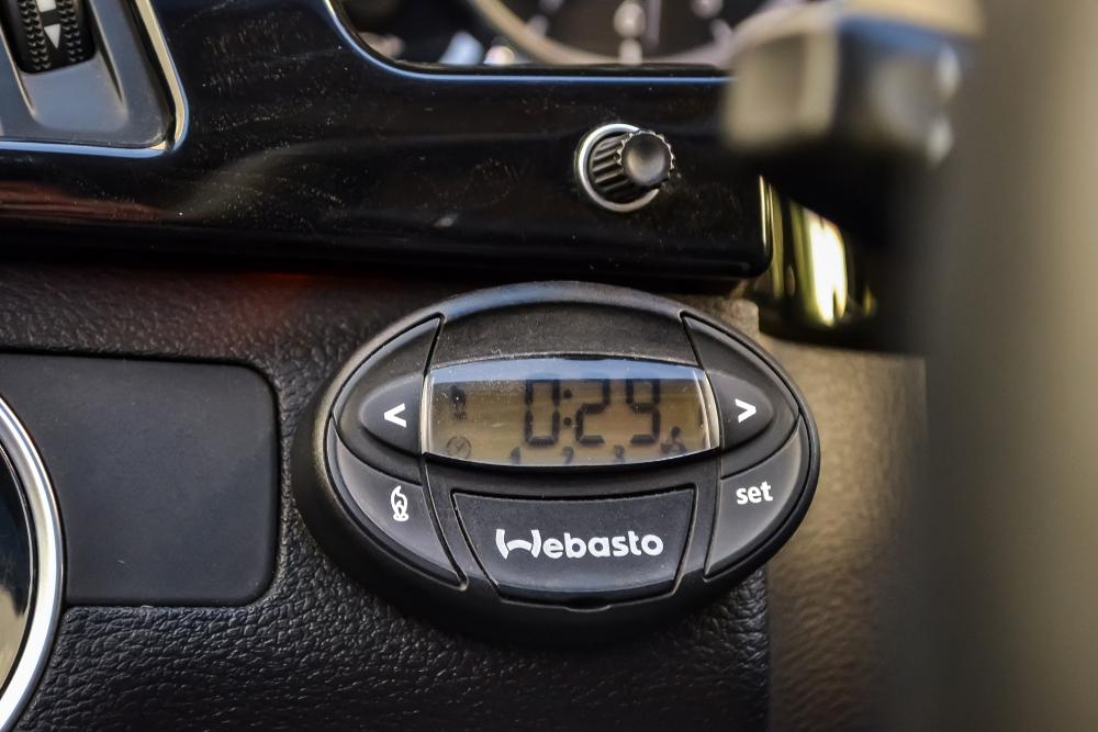 Webasto type of heating control panel installed in a camper