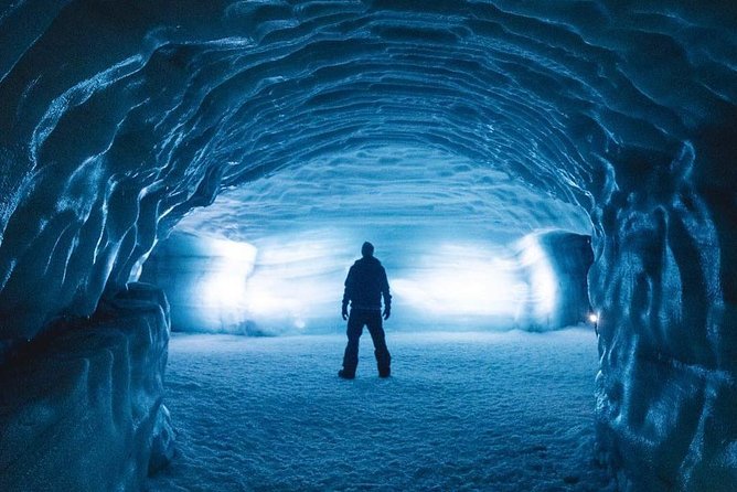 into the glacier iceland