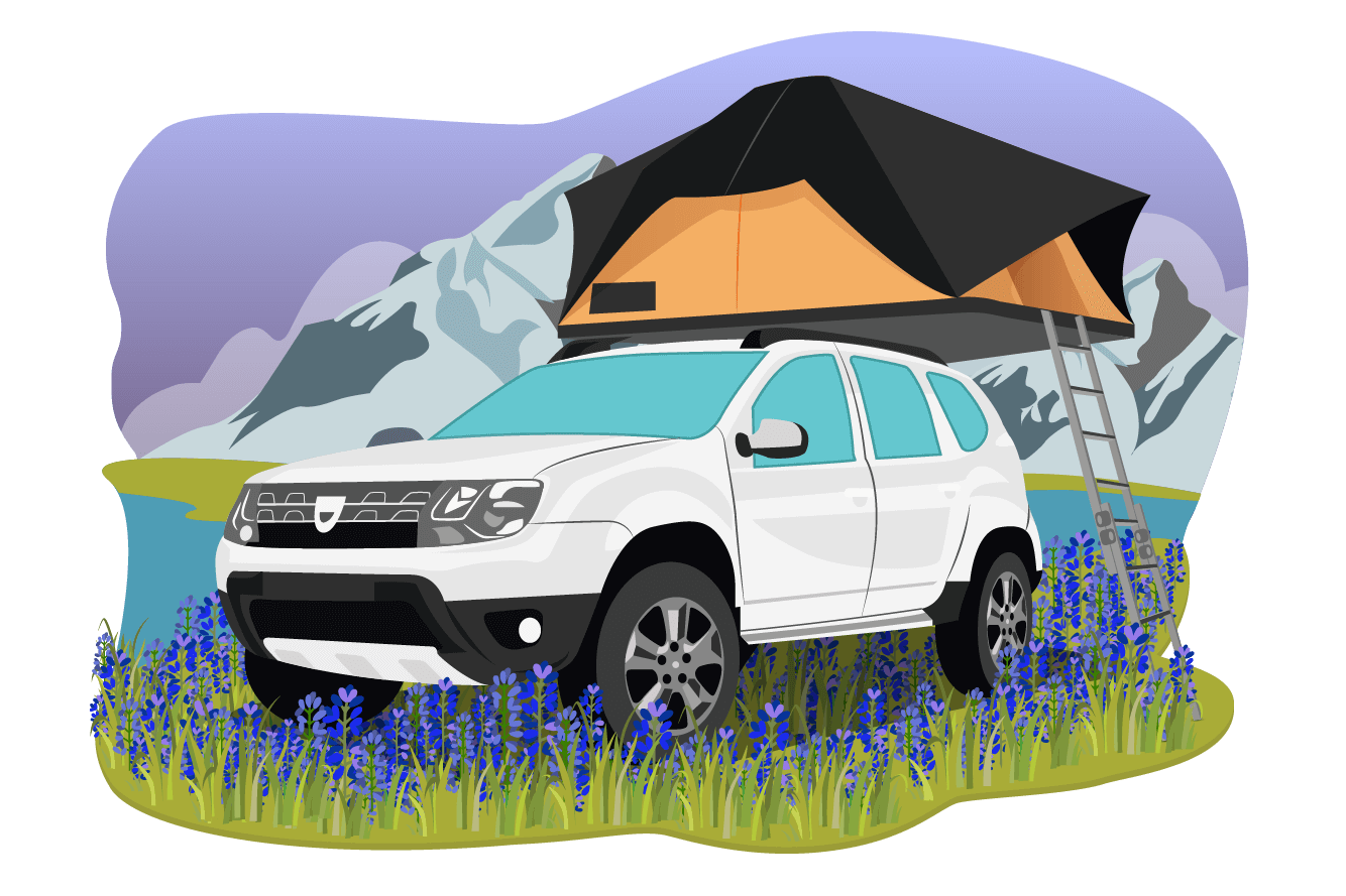 Dacia Duster 4x4 Roof Tent (manual)